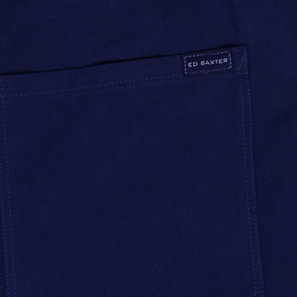 Navyblå hør shorts - Ed Baxter