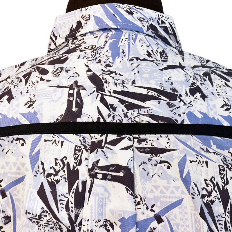 Lyseblå/flerfarvet - Ryg