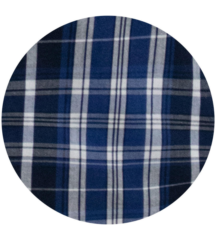 Navyblå/hvid ternet Button-Down skjorte (K/Æ) - D555