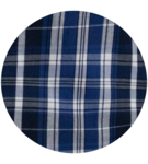 Navyblå/hvid ternet Button-Down skjorte (K/Æ) - D555